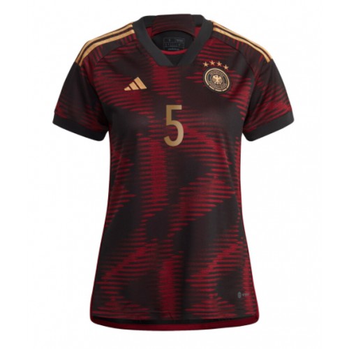 Tyskland Thilo Kehrer #5 Bortedrakt Kvinner VM 2022 Kortermet Tyskland Thilo Kehrer #5 Bortedrakt Kvinner VM 2022 Kortermet